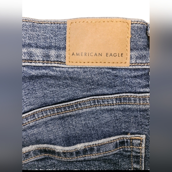 American Eagle Outfitters Stretch Womens Size 8 Blue Skinny Jeans EUC - Picture 3 of 16